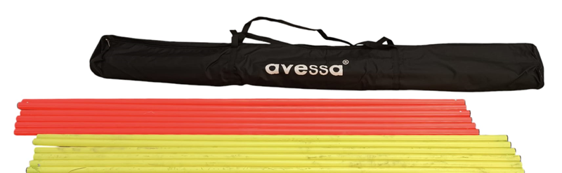 AVESSA SLM-2000 ÇİVİLİ SLALOM ÇUBUK SETİ 12'Lİ 150 CM SARI-TURUNCU