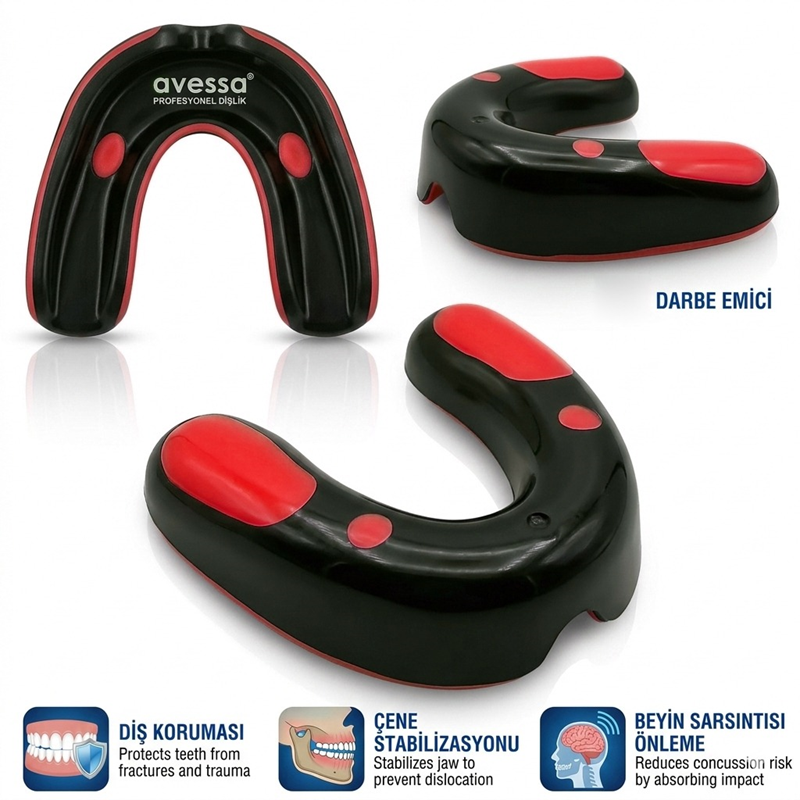 AVESSA DGL-300-KR PROF. DİŞLİK SİYAH-KIRMIZI