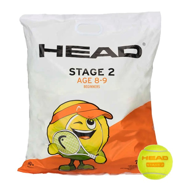 HEAD 578420 72B HEAD STAGE 2- ORANGE- POLYBAG - 6DZ TENIS TOPU