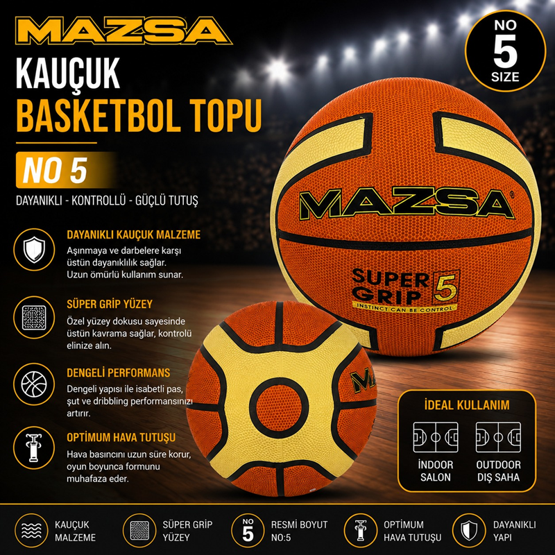 0BB-KRC05001Y69 MAZSA YENİ MODEL 5 NO BASKET TOPU