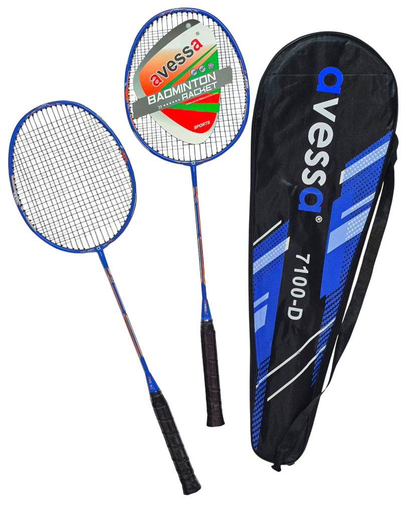 AVESSA 7100-D TEK PARÇA GRAFIT BADMİNGTON RAKET SET ÇİFT