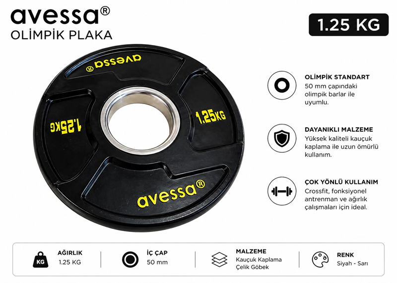 AVESSA OP-1,25 OLİMPİK PLAKA 1,25 KG