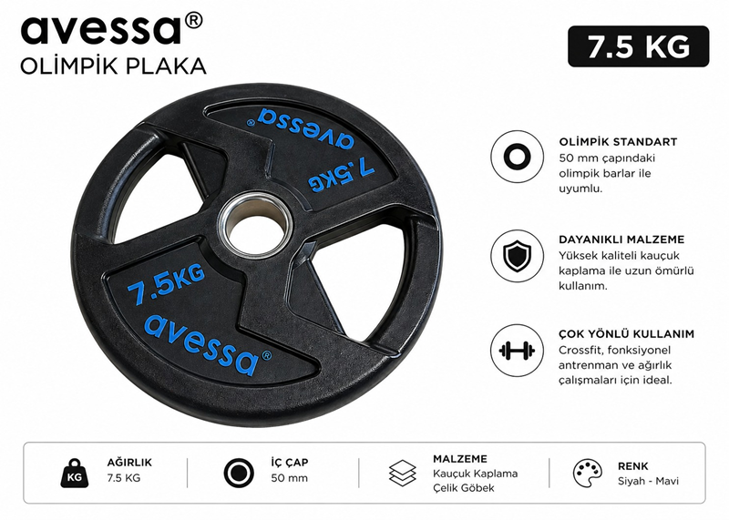 AVESSA OP-7,5 OLİMPİK PLAKA 7,5 KG