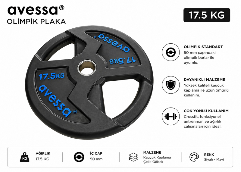 AVESSA OP-17,5 OLİMPİK PLAKA 17,5 KG
