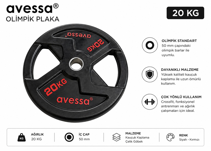 AVESSA OP-20 OLİMPİK PLAKA 20 KG