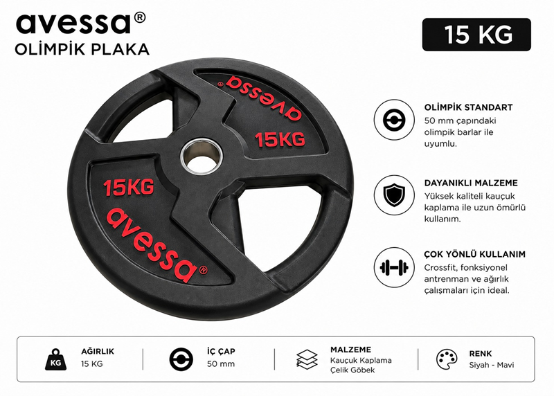 AVESSA OP-15 OLİMPİK PLAKA 15 KG
