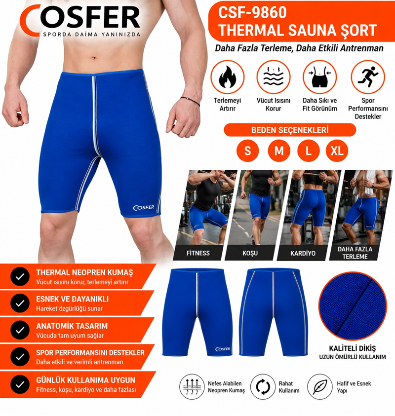COSFER CSF9860- M THERMAL SAUNA ŞORT MEDİUM