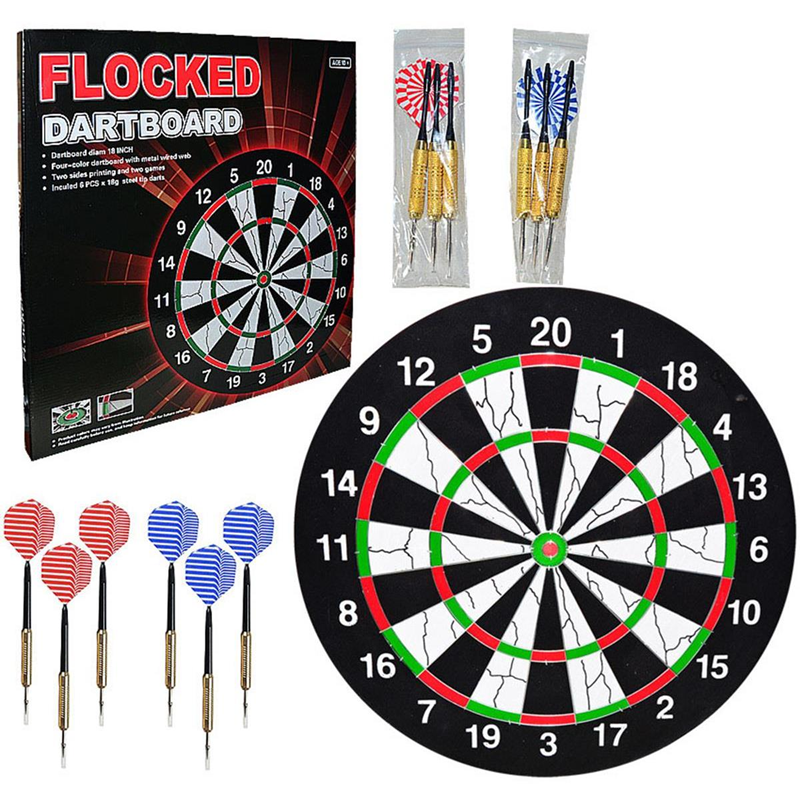 AVESSA DART-20 FLOCKED DART 18" + 6*18 GR OK RENKLİ KUTU (6)