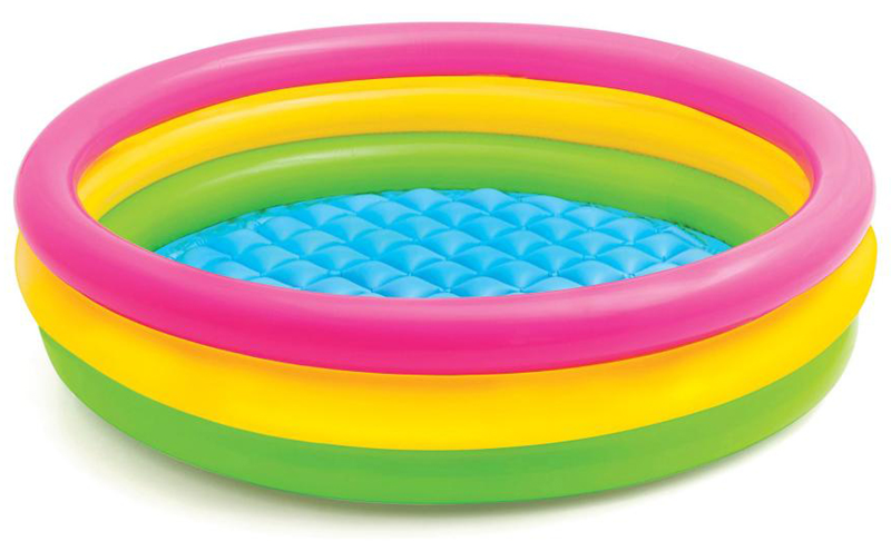 Intex 57412 Renkli Şişme Taban 3 Bölme 114x25 CM