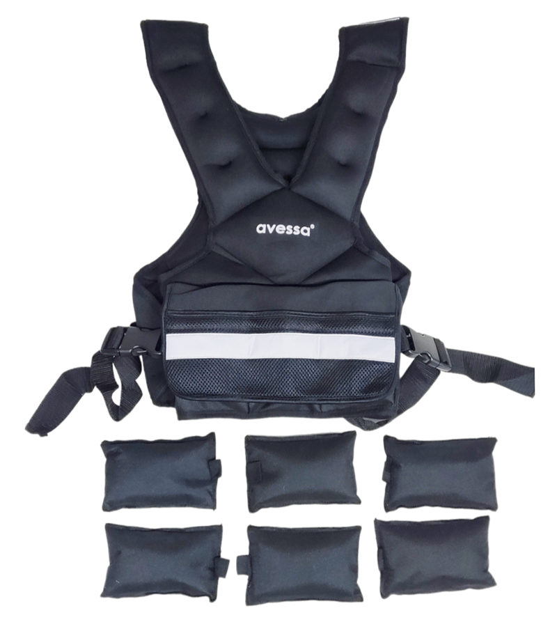 AVESSA WV-10 KG AĞIRLIK YELEĞİ SİYAH RENK