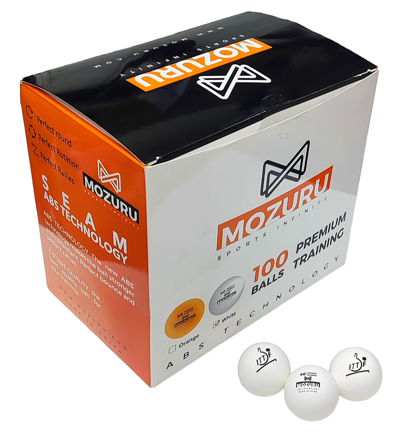 MOZURU MZR100-WHT ITTF ONAYLI BEYAZ PİNPON TOPU 100LÜ