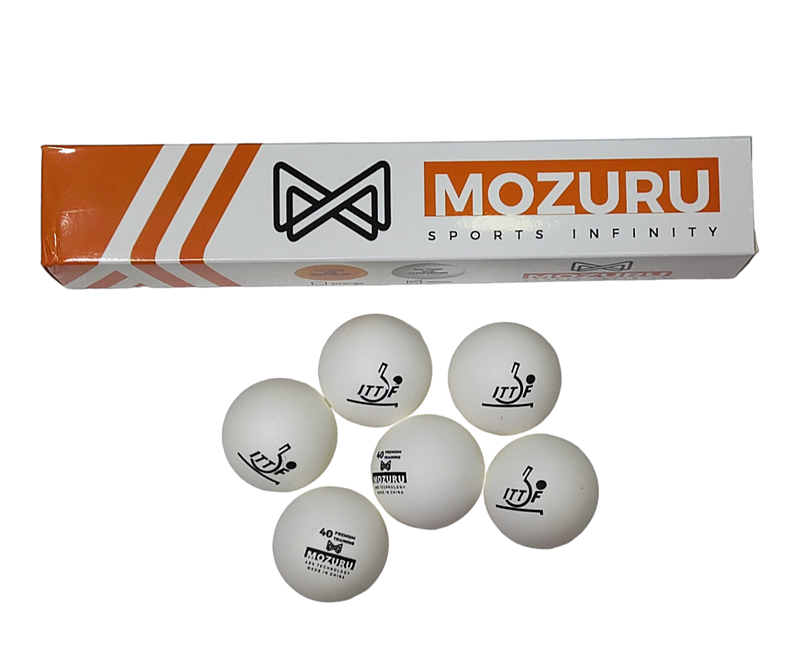 MOZURU MZR006-WHT ITTF ONAYLI BEYAZ PİNPON TOPU  6'LI
